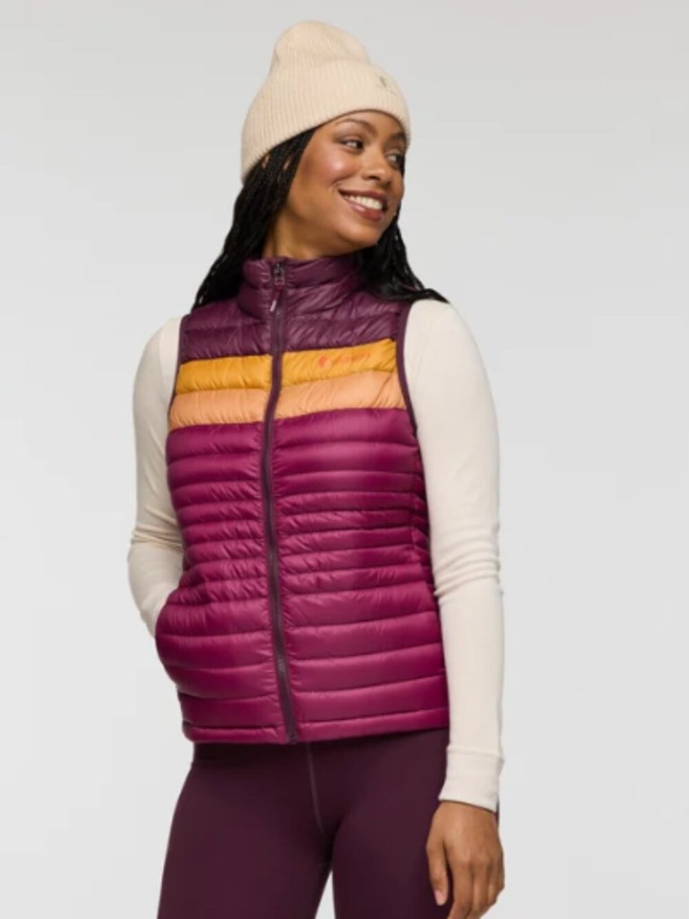 Cotopaxi Women’s Large Fuego Down Insulated Puff Vest NWT Blackberry Jam Pink
